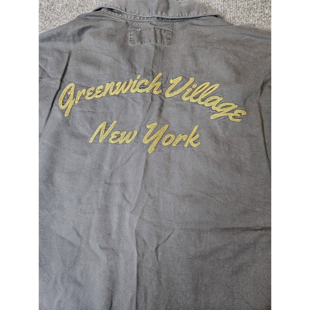 Abercrombie And Fitch Mens Greenwich Village NY Shirt Size Medium‎  Embroidered